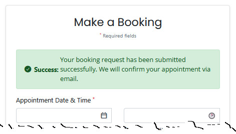 Booking confirmation