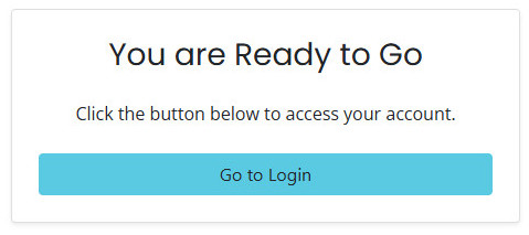 Account activated screen